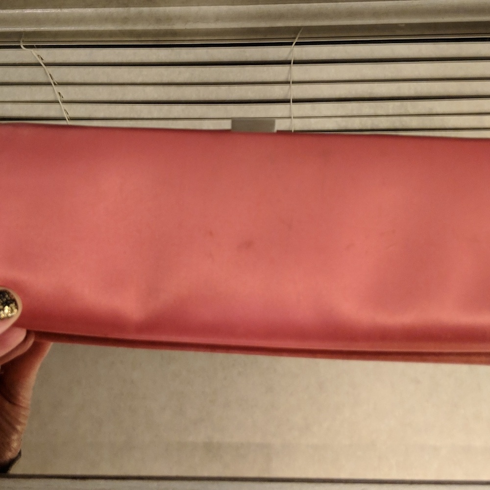 Ann Taylor evening silk purse bubble gum pink